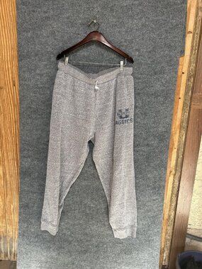Utah State Aggies Pants Mens XL Gray NCAA Football Champion Fleece Joggers
